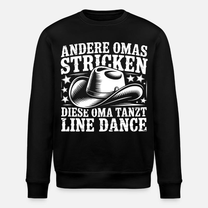 Oma Line Dance - Stanley/Stella Unisex Bio-Sweatshirt ROLLER - Schwarz