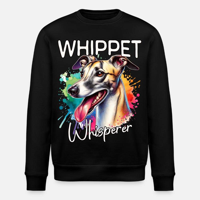 Greyhound Whisperer - Stanley/Stella ROLLER Unisex Organic Sweatshirt - black