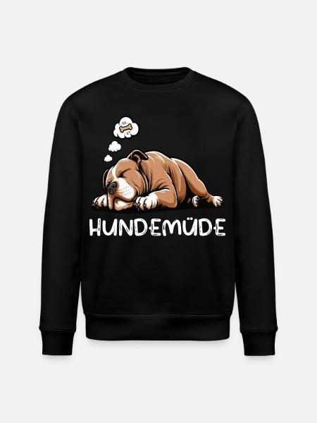 Hundemüde American Bully Bully Pit Bullybesitzer - Stanley/Stella Unisex Bio-Sweatshirt ROLLER - Schwarz