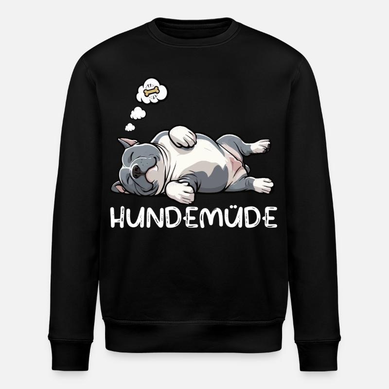 Hundemüde American Bully Bully Pit Bullybesitzer - Stanley/Stella Unisex Bio-Sweatshirt ROLLER - Schwarz