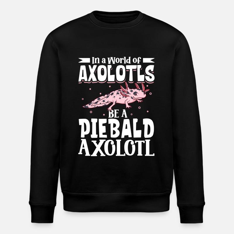 Be a Piebald Axolotl - Stanley/Stella ROLLER Unisex Organic Sweatshirt - black