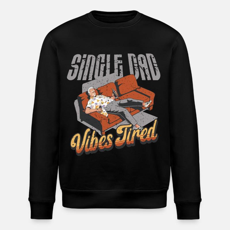 Single Dad Single Dad - Stanley/Stella ROLLER Unisex Organic Sweatshirt - black