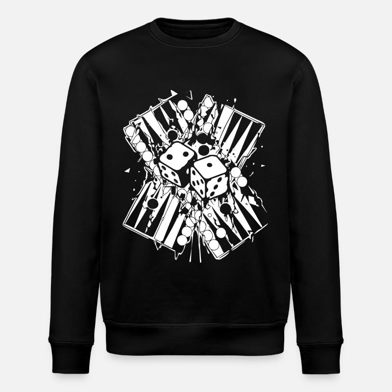 Backgammon | Board Game | Gift - Stanley/Stella ROLLER Unisex Organic Sweatshirt - black