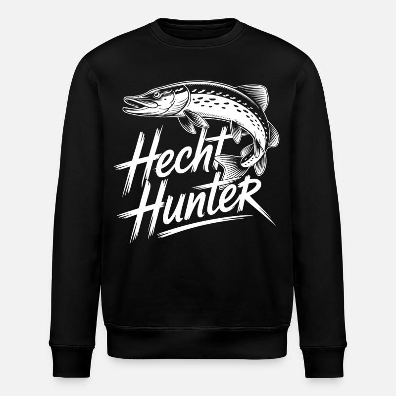 Hecht Angler - Stanley/Stella Unisex Bio-Sweatshirt ROLLER - Schwarz