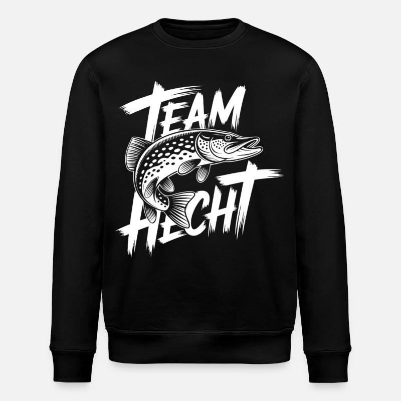 Raubfisch Hecht - Stanley/Stella Unisex Bio-Sweatshirt ROLLER - Schwarz