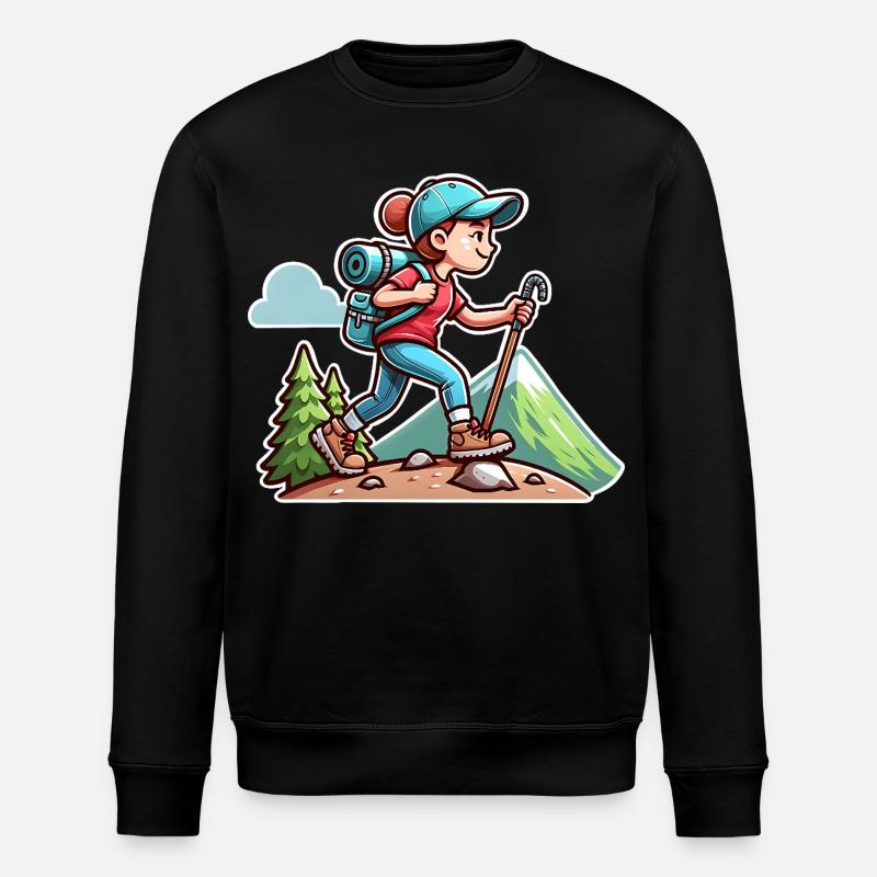 Wanderin Wandern - Stanley/Stella Unisex Bio-Sweatshirt ROLLER - Schwarz