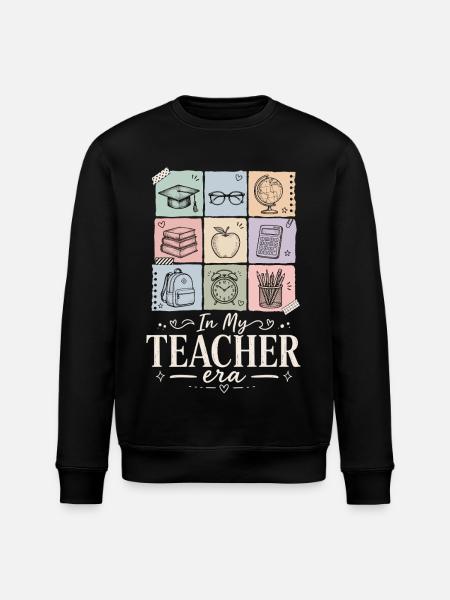 Teacher Era School Shirt - Stanley/Stella ROLLER Unisex Organic Sweatshirt - black