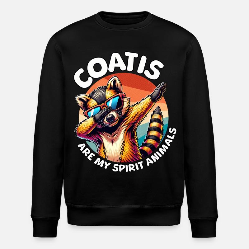 Funny Coati Sayings - Stanley/Stella ROLLER Unisex Organic Sweatshirt - black