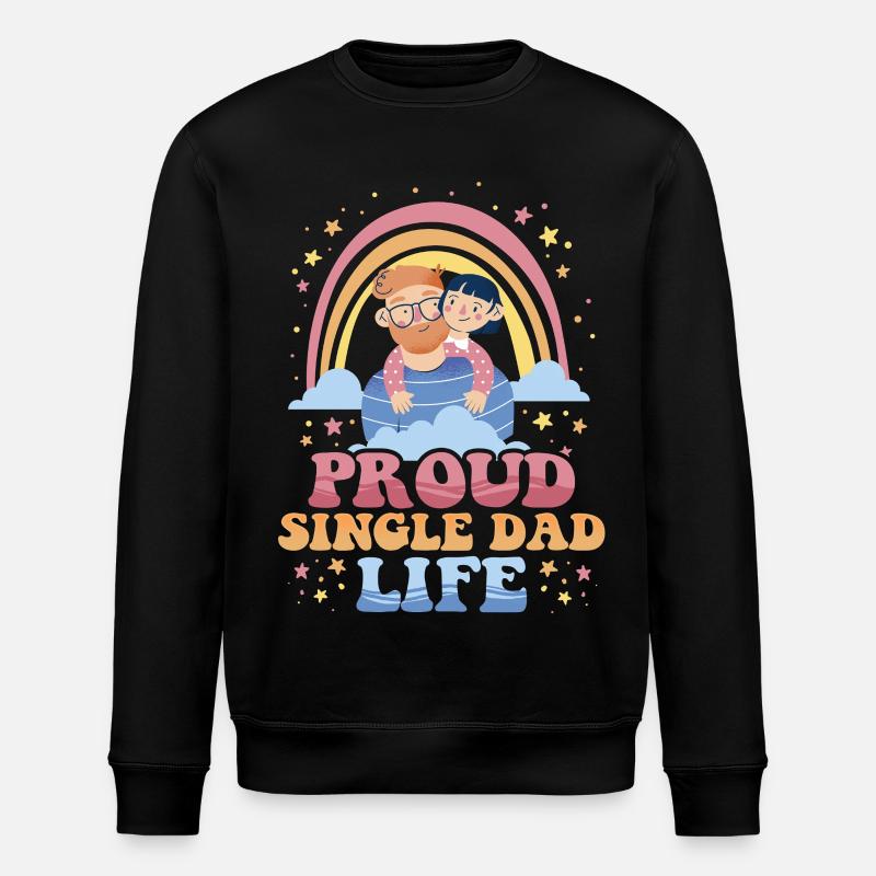 Single Dad Single Dad - Stanley/Stella ROLLER Unisex Organic Sweatshirt - black