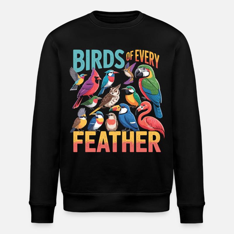 Birds of Every Feather Vogel - Stanley/Stella Unisex Bio-Sweatshirt ROLLER - Schwarz