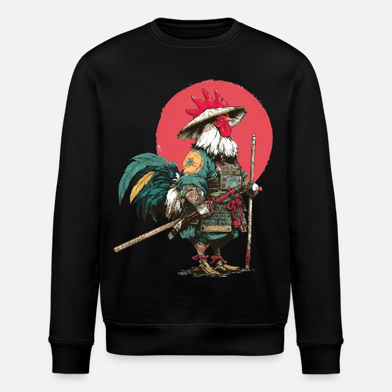 Samouraï Coq en armure - Sweat bio ROLLER Stanley/Stella Unisexe - noir