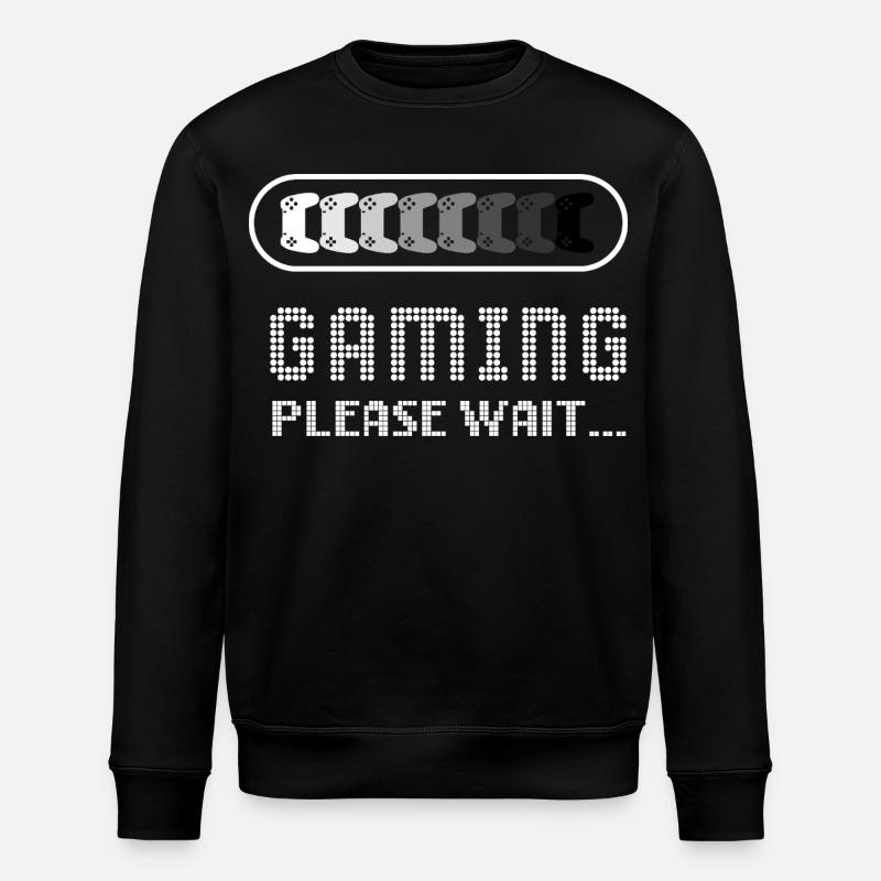 Gaming_please_wait - Stanley/Stella ROLLER Unisex Organic Sweatshirt - black
