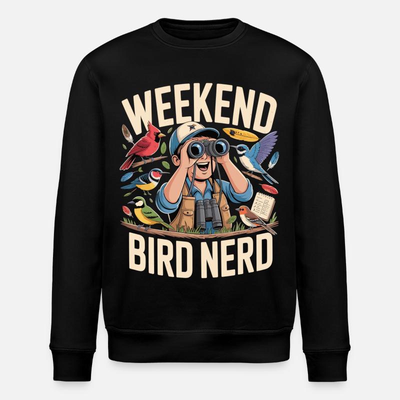 Weekend Bird Nerd Vogelbeobachter - Stanley/Stella Unisex Bio-Sweatshirt ROLLER - Schwarz