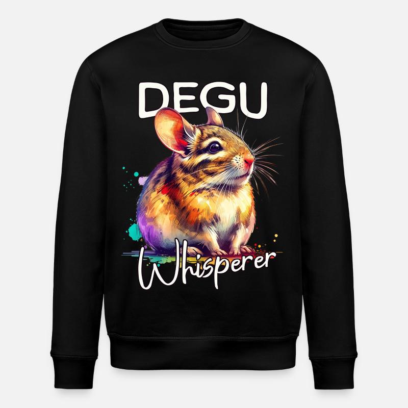 Degu Flüsterer - Stanley/Stella Unisex Bio-Sweatshirt ROLLER - Schwarz