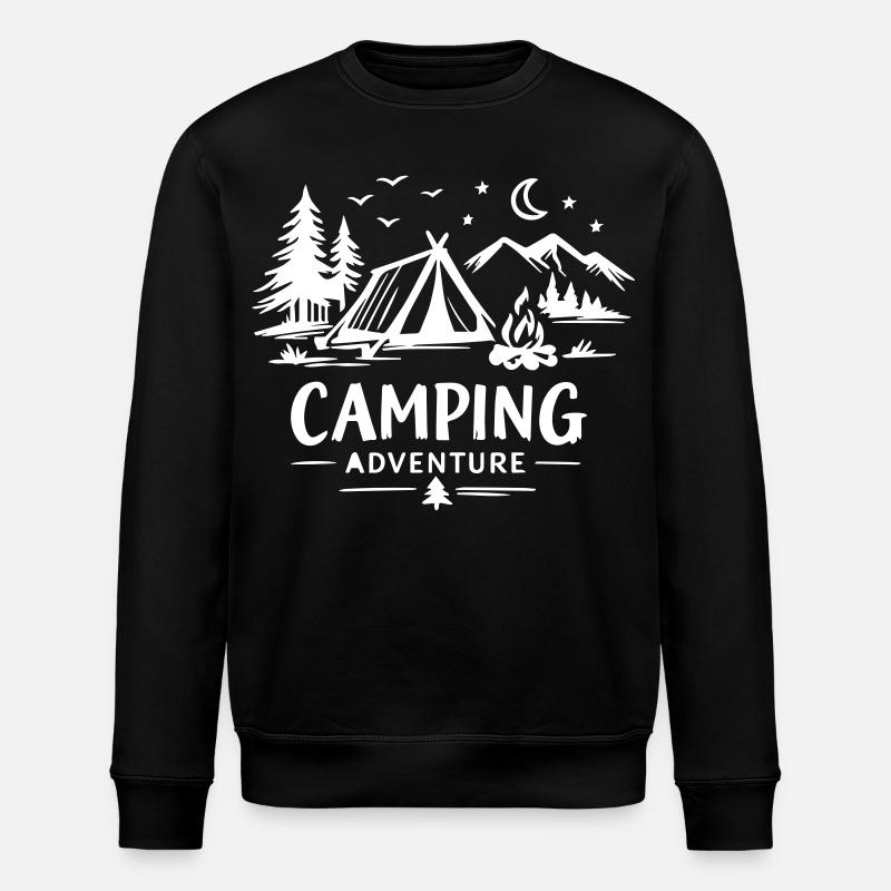 Camping Aventure - Sweat bio ROLLER Stanley/Stella Unisexe - noir