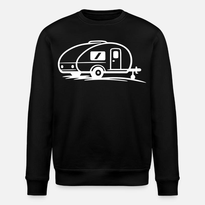 Camping Trailer - Stanley/Stella ROLLER Unisex Organic Sweatshirt - black