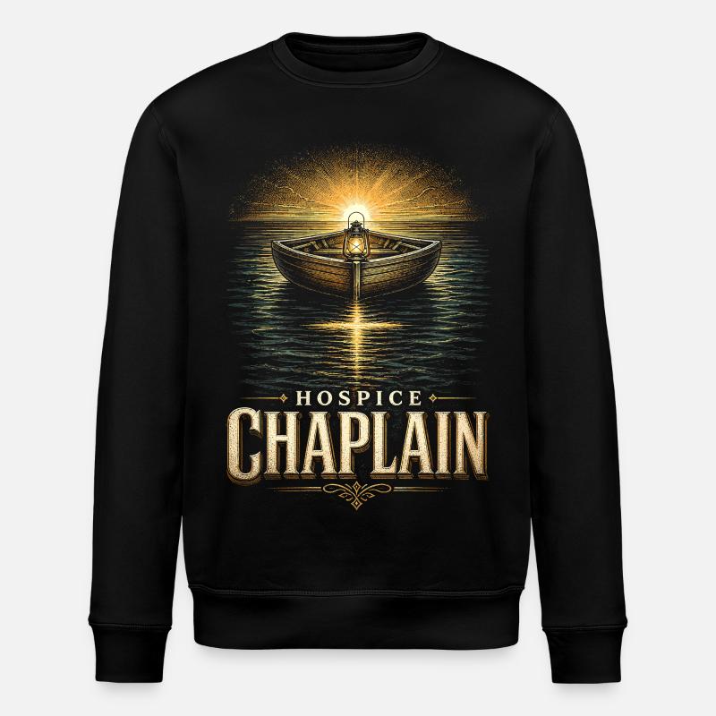Chaplain, cleric, pastor, hospice priest - Stanley/Stella ROLLER Unisex Organic Sweatshirt - black
