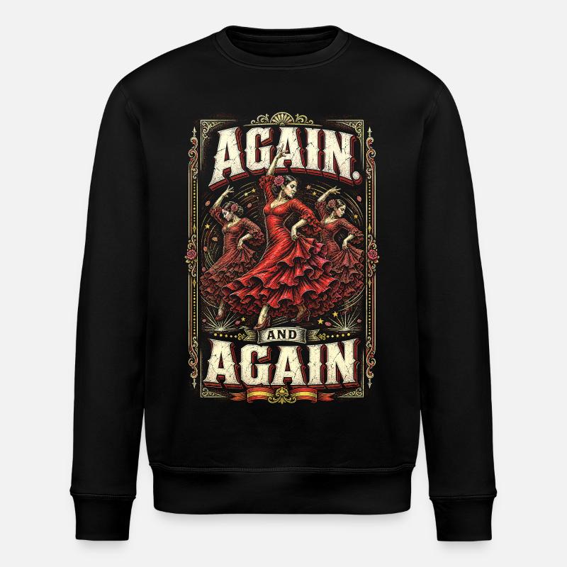 Flamenco Again And Again - Stanley/Stella ROLLER Unisex Organic Sweatshirt - black