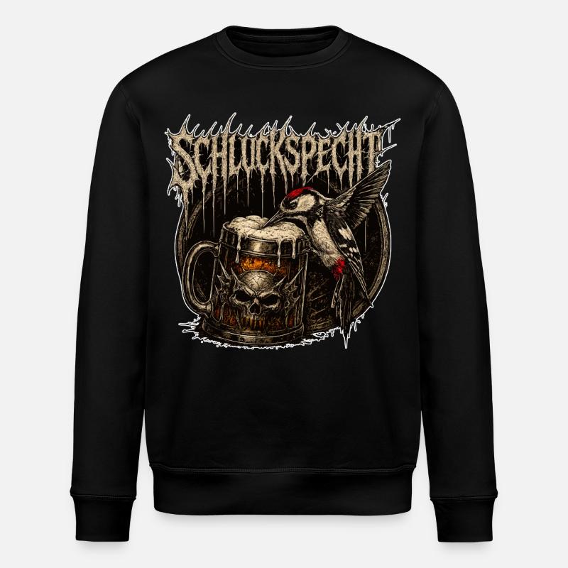 Schluckspecht - Stanley/Stella Unisex Bio-Sweatshirt ROLLER - Schwarz