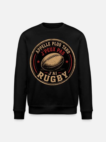 Appelle Plus Tard Rugby - Sweat bio ROLLER Stanley/Stella Unisexe - noir