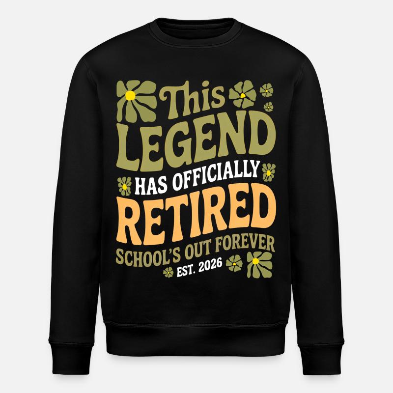Lehrer-Ruhestandsgeschenke für Lehrer Ruhestand - Stanley/Stella Unisex Bio-Sweatshirt ROLLER - Schwarz