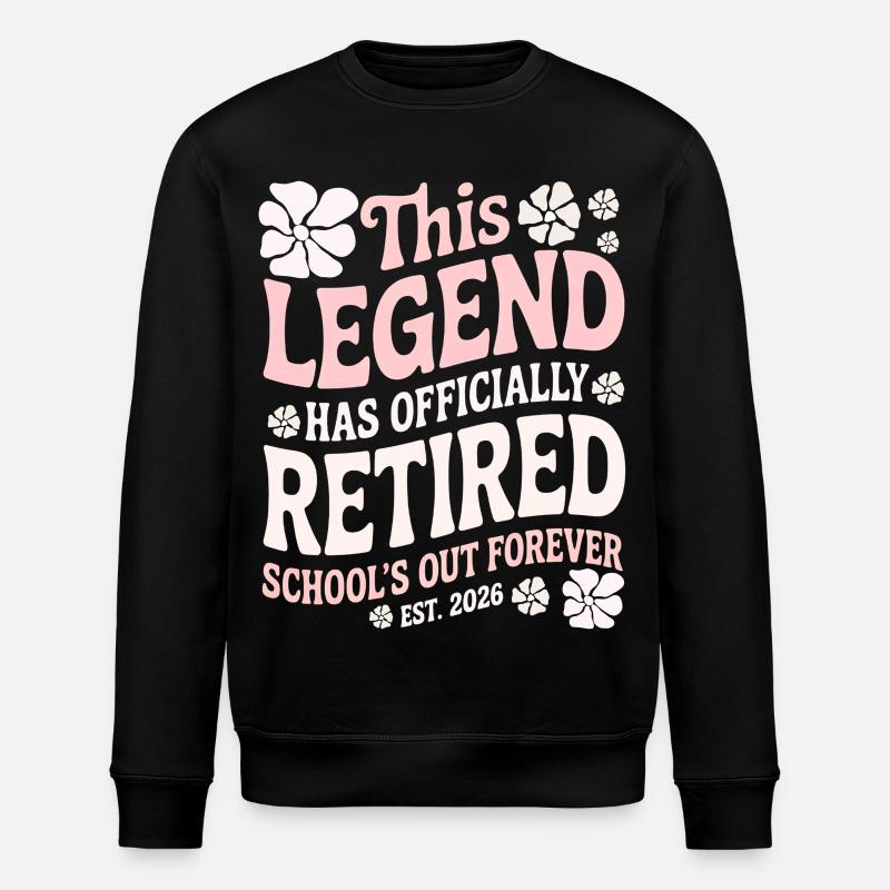 Lehrer-Ruhestandsgeschenke für Lehrer Ruhestand - Stanley/Stella Unisex Bio-Sweatshirt ROLLER - Schwarz