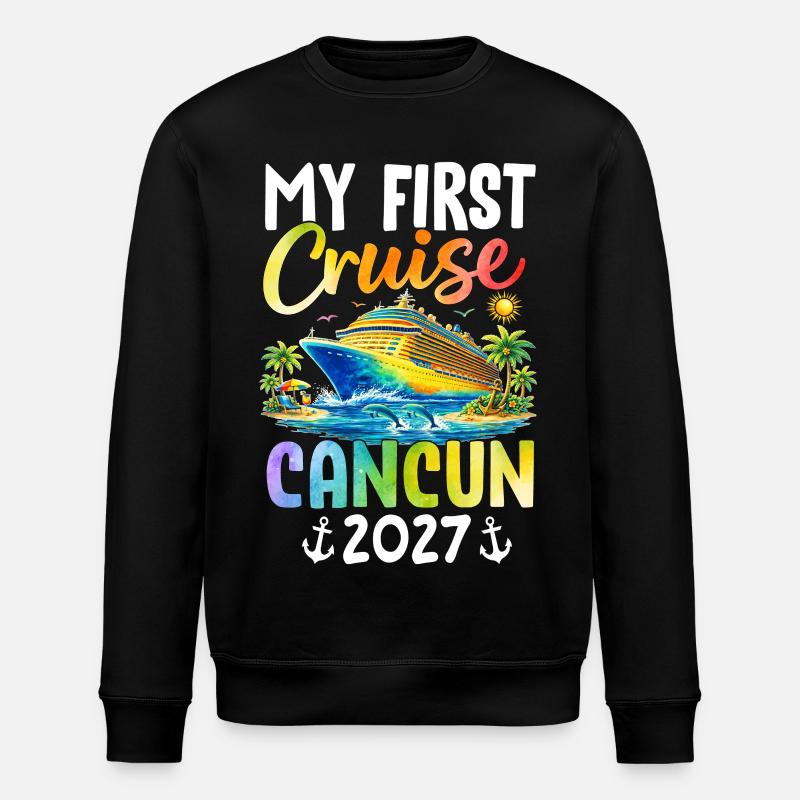 My First Cruise Cancun 2027 - Stanley/Stella ROLLER Unisex Organic Sweatshirt - black