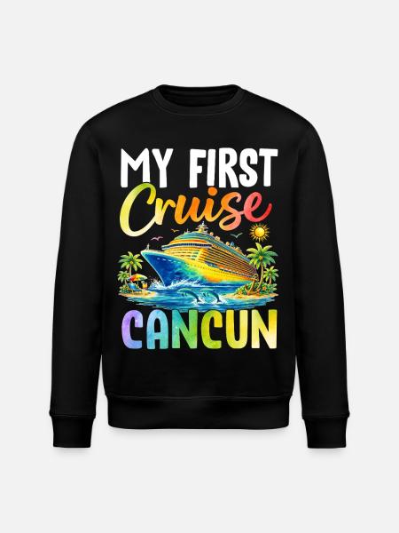 My First Cruise Cancun - Stanley/Stella ROLLER Unisex Organic Sweatshirt - black