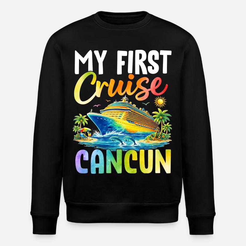 My First Cruise Cancun - Stanley/Stella ROLLER Unisex Organic Sweatshirt - black