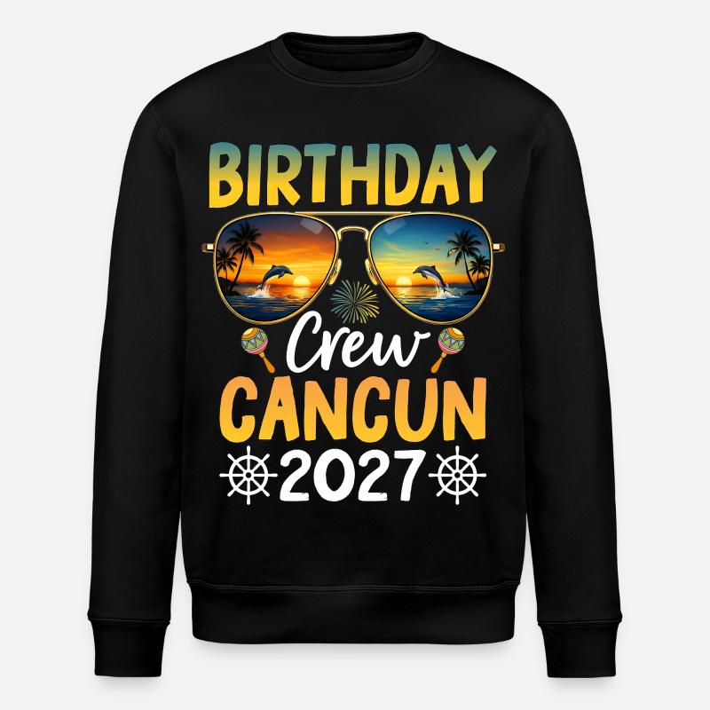 Birthday Crew Cancun 2027 - Stanley/Stella Unisex Bio-Sweatshirt ROLLER - Schwarz