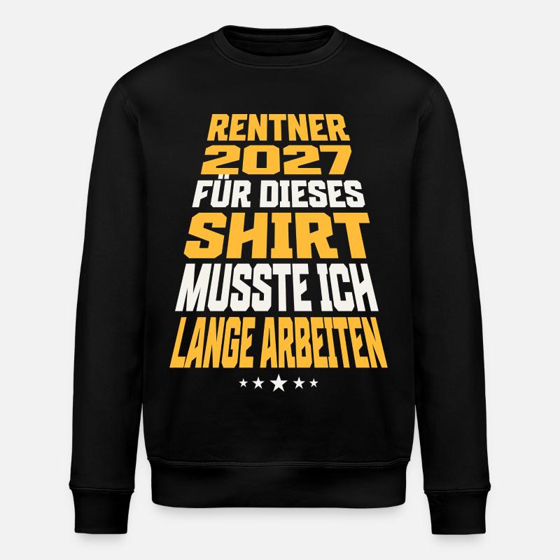 Retraités 2027 - Sweat bio ROLLER Stanley/Stella Unisexe - noir