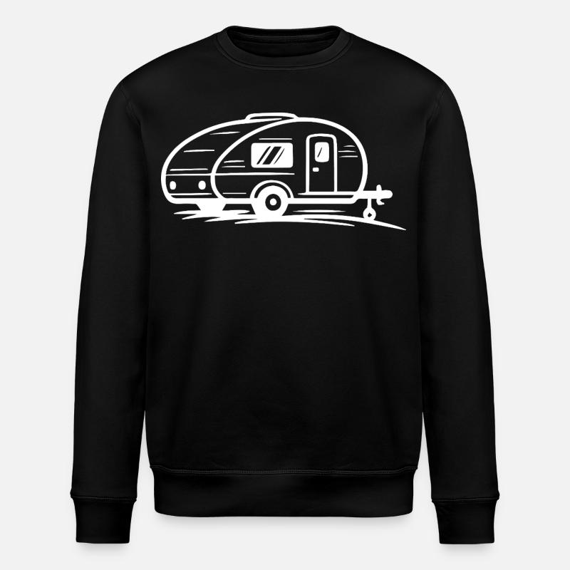 Camping Trailer - Stanley/Stella ROLLER Unisex Organic Sweatshirt - black