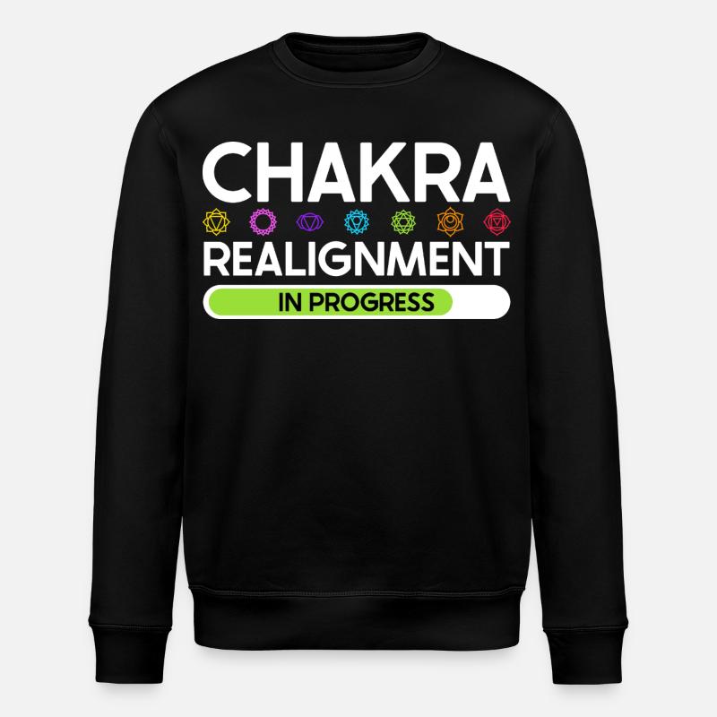 Chakra Alignment - Energy in Flow - Stanley/Stella ROLLER Unisex Organic Sweatshirt - black