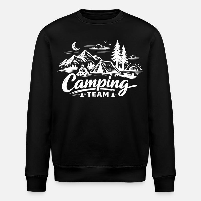Camping Team Tent - Stanley/Stella ROLLER Unisex Organic Sweatshirt - black
