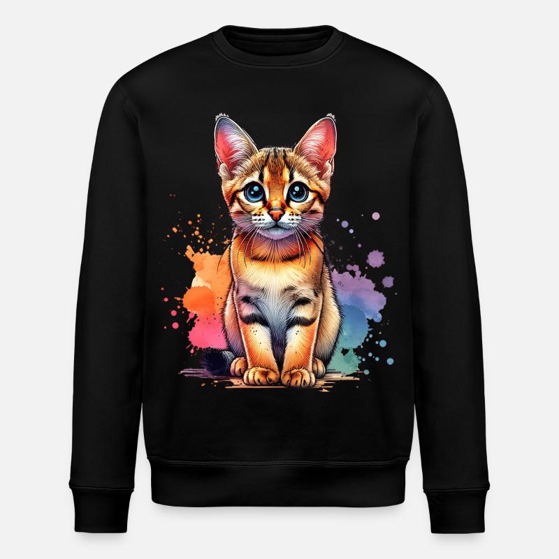Savannah Katze Geschenk - Stanley/Stella Unisex Bio-Sweatshirt ROLLER - Schwarz
