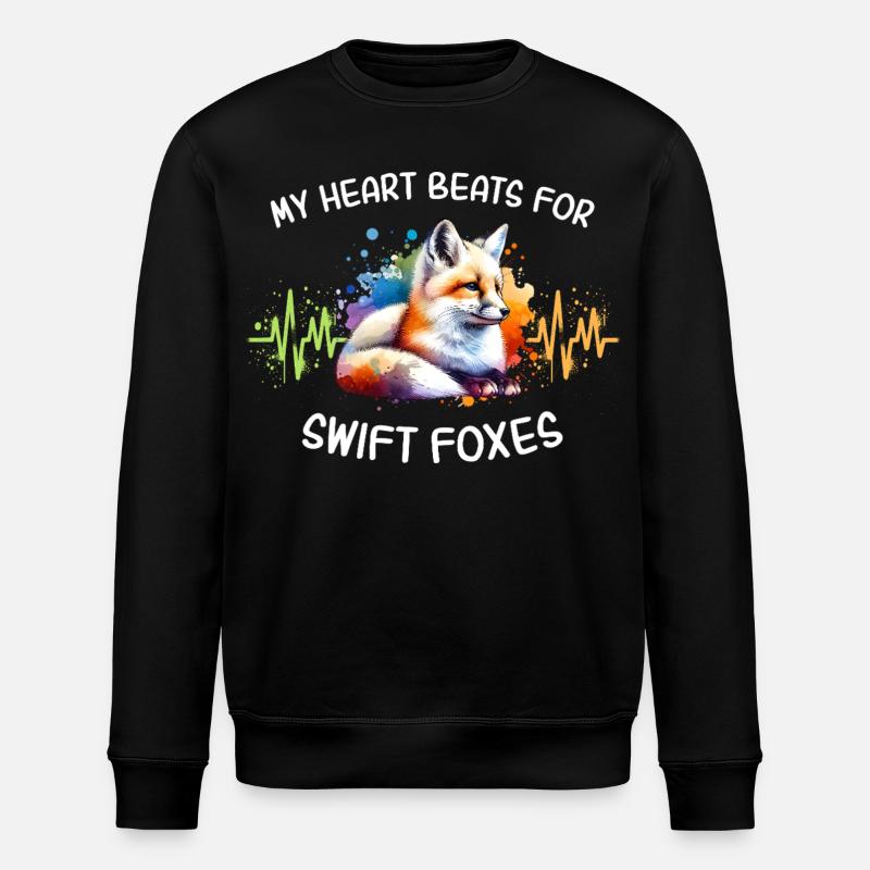 Ligne Cœur Swift Fox - Sweat bio ROLLER Stanley/Stella Unisexe - noir