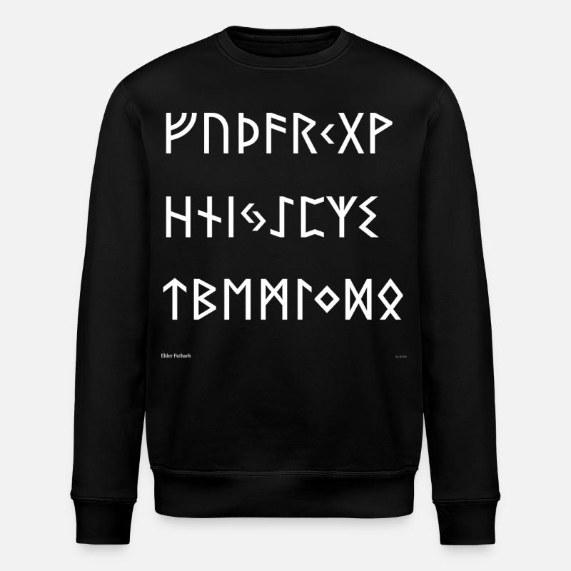 Elder Futhark (weiß) - Stanley/Stella Unisex Bio-Sweatshirt ROLLER - Schwarz