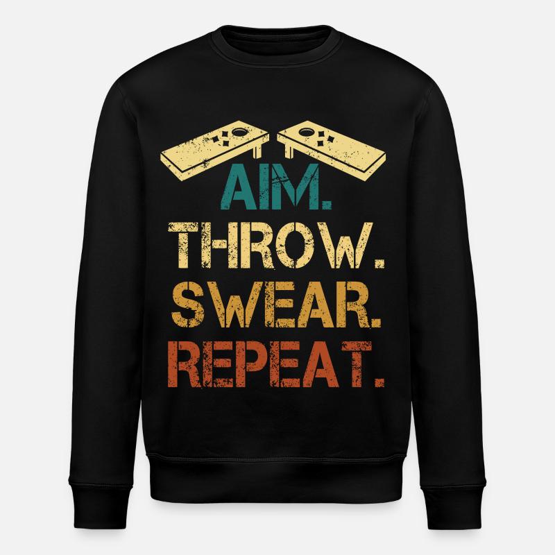 Aim Throw Wear Repeat Tee - Stanley/Stella ROLLER Unisex Organic Sweatshirt - black