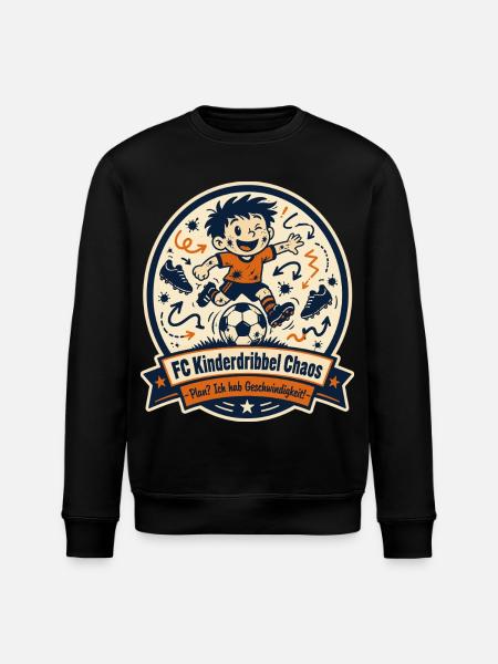 FC Kinderdribbel Chaos - Stanley/Stella Unisex Bio-Sweatshirt ROLLER - Schwarz