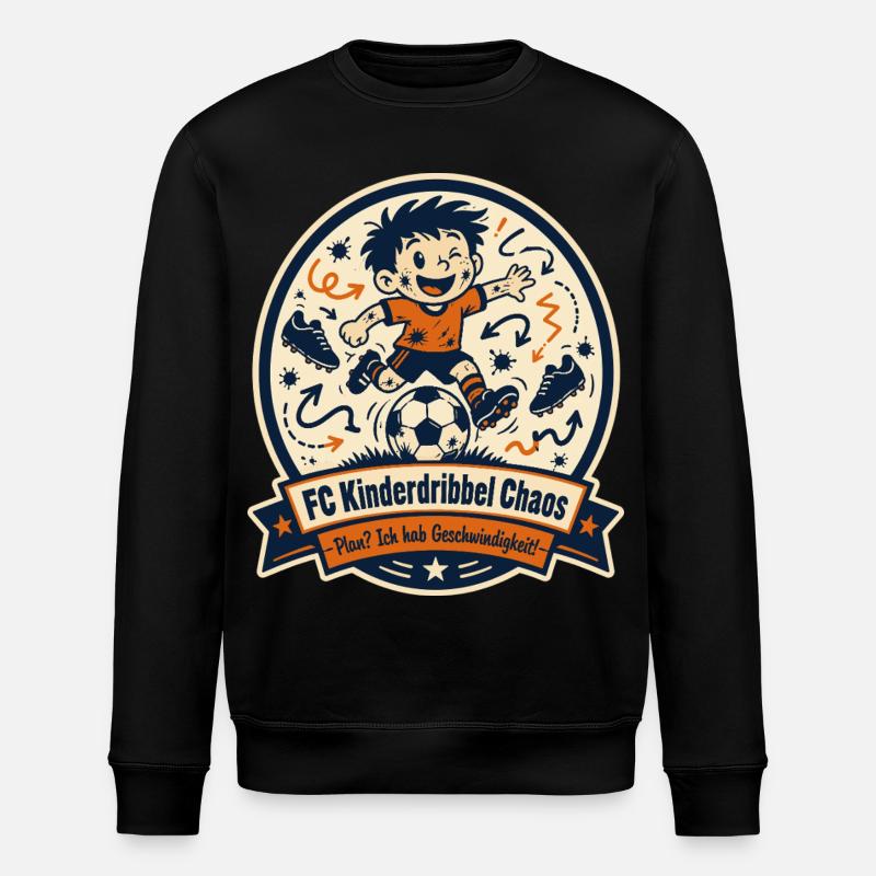FC Kinderdribbel Chaos - Stanley/Stella Unisex Bio-Sweatshirt ROLLER - Schwarz