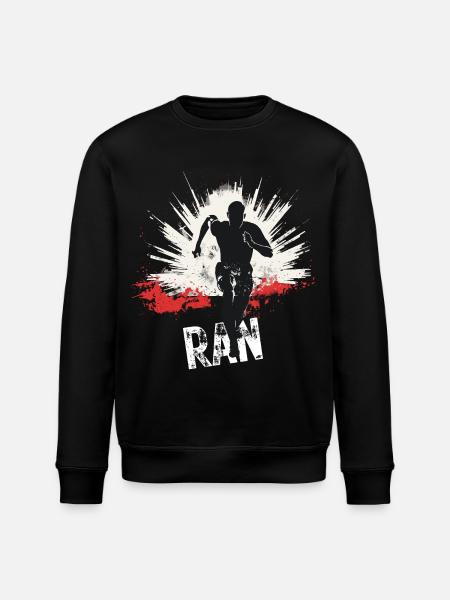 Running Jogging Runner Sprint Design - Stanley/Stella ROLLER Unisex Organic Sweatshirt - black