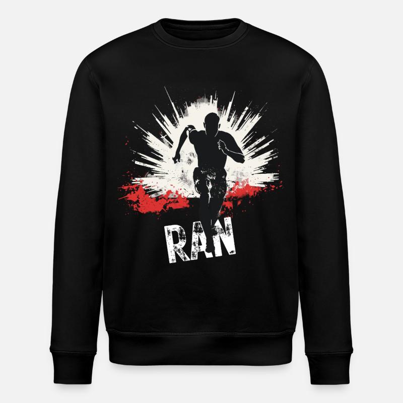 Running Jogging Runner Sprint Design - Stanley/Stella Unisex Bio-Sweatshirt ROLLER - Schwarz