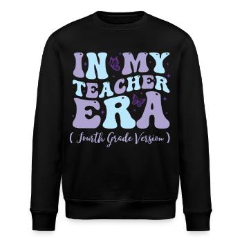 In My Teacher Era Fourth Grade - Stanley/Stella ROLLER Unisex Organic Sweatshirt - black - Front - Nik (191cm)