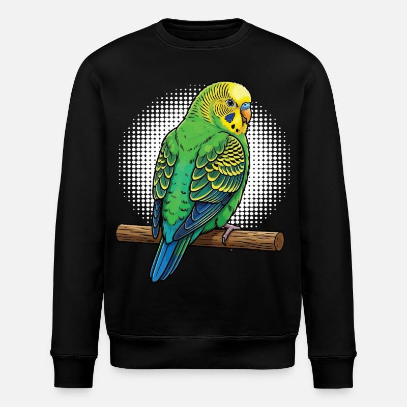 Budgerigars Budgie Owners Budgies - Stanley/Stella ROLLER Unisex Organic Sweatshirt - black
