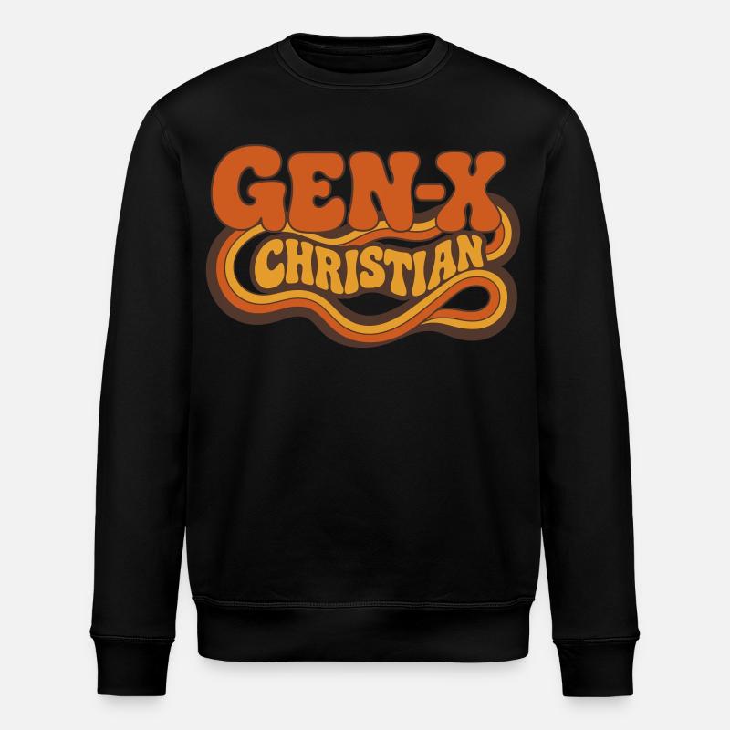 Gen-X Christian Retro Logo - Stanley/Stella Unisex Bio-Sweatshirt ROLLER - Schwarz