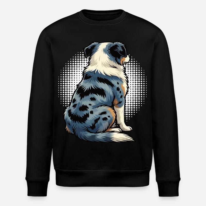 Australian Shepherd Aussie Aussie Owners Aussies - Stanley/Stella ROLLER Unisex Organic Sweatshirt - black