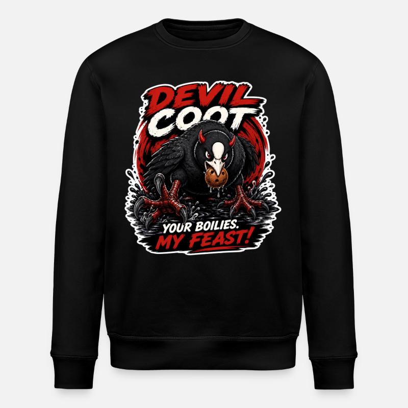 Devil Coot Boilie Thief Karpfenfischen - Stanley/Stella Unisex Bio-Sweatshirt ROLLER - Schwarz