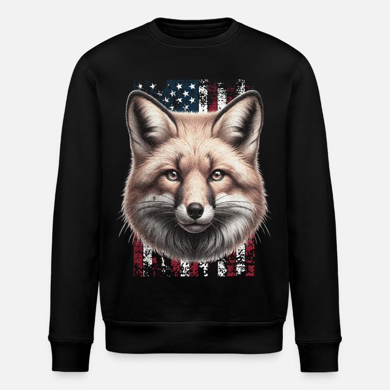 Fox US Rotfuchs Fuchs - Stanley/Stella Unisex Bio-Sweatshirt ROLLER - Schwarz