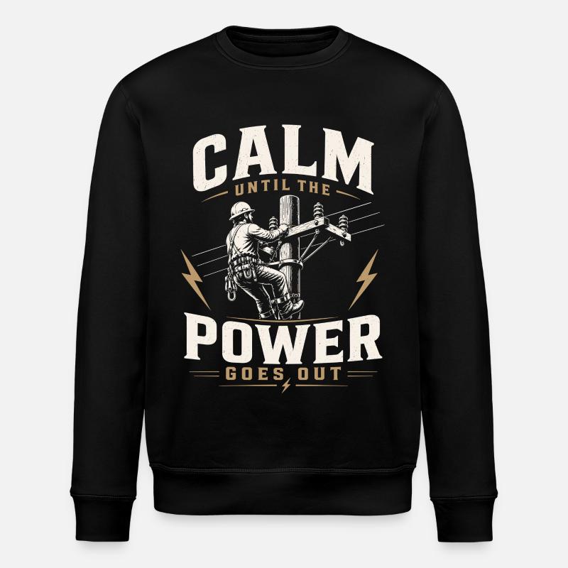 Électricien travaille Motif câble électrique - Sweat bio ROLLER Stanley/Stella Unisexe - noir