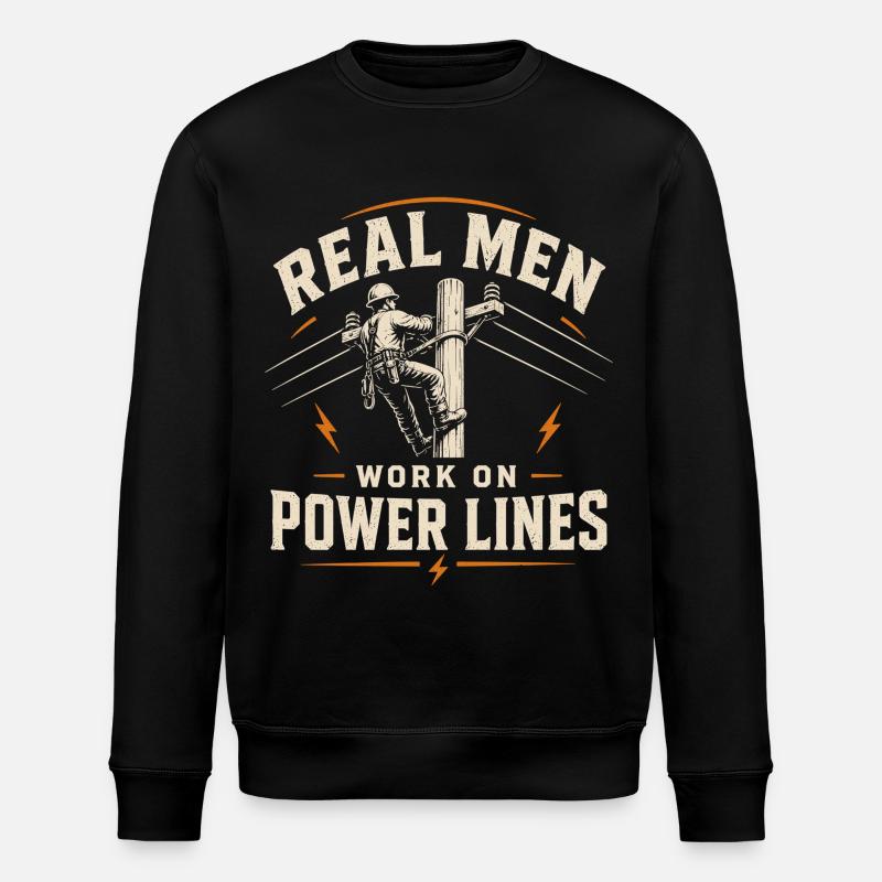 Electrician Engineer Technology Cable Design - Stanley/Stella ROLLER Unisex Organic Sweatshirt - black